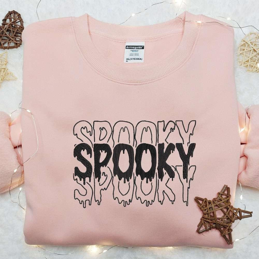 Spooky Halloween Embroidered T shirt Halloween Embroidered Sweatshirt Best Halloween Gift Ideas For Family