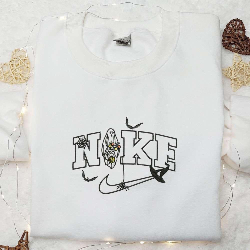Spooky x Nike Embroidered Hoodie Nike Inspired Embroidered Shirt Best Halloween Gift Ideas