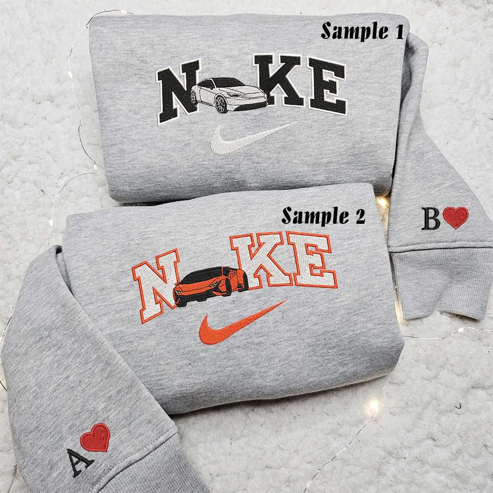 Sport Cars Embroidered Couple Shirts