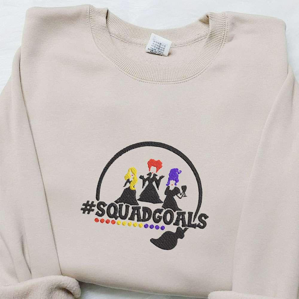 Squad Goals Sanderson Sisters Embroidered Sweatshirt Halloween Embroidered Shirt Best Halloween Gift Ideas