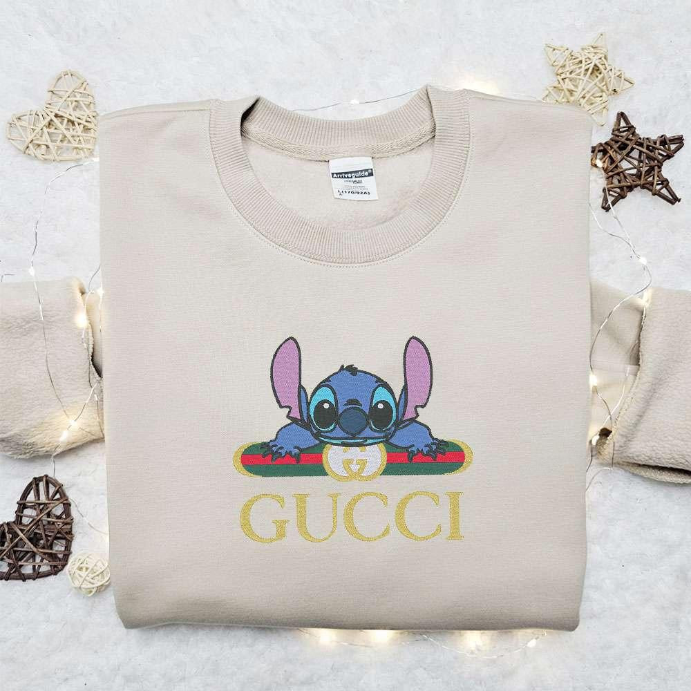 Stitch Brand Logo Embroidered Shirt Inspired Movie Shirt Best Gift Idea For Family