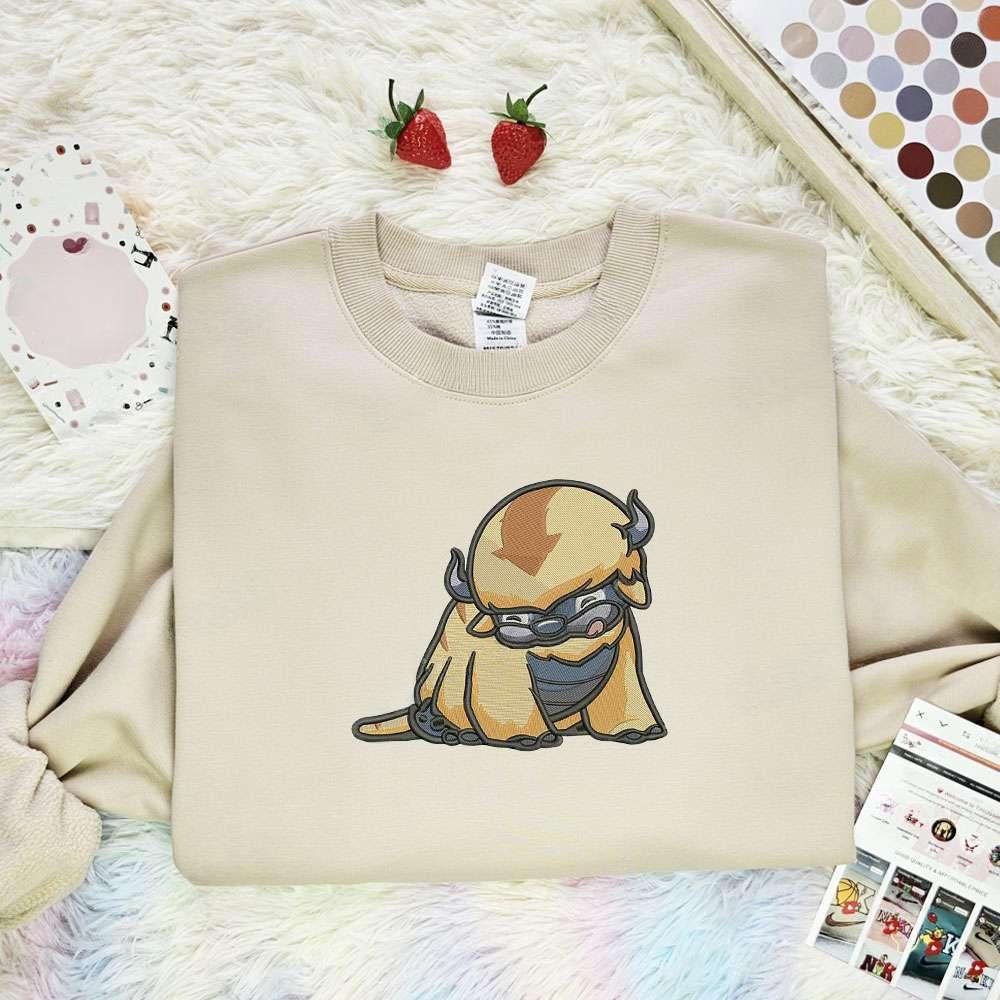 Stitch Cosplay Appa Avatar The Last Airbender Anime Embroidered Shirt 1 , Anime Embroidered T-shirt Sweatshirt Hoodie, Inspired Anime Movie, Best Gift for Anime Fans