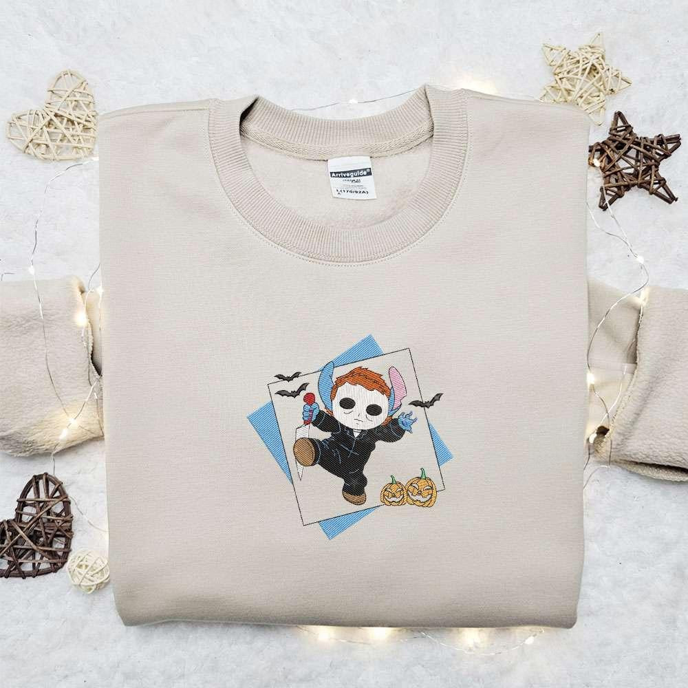 Stitch Cosplay Michael Myers Halloween Embroidered Shirt
