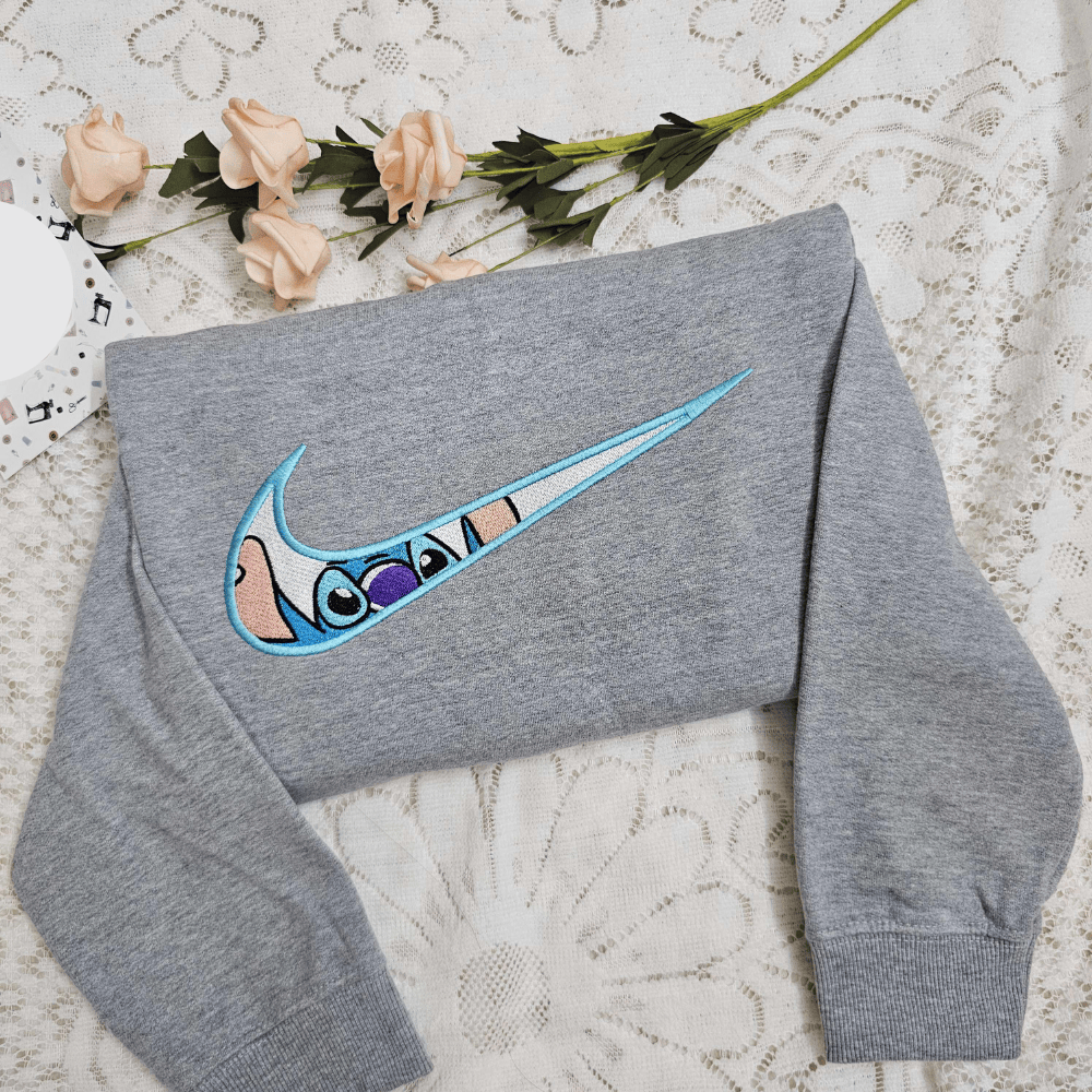 Stitch Eyes Disney Characters Embroidered Shirt