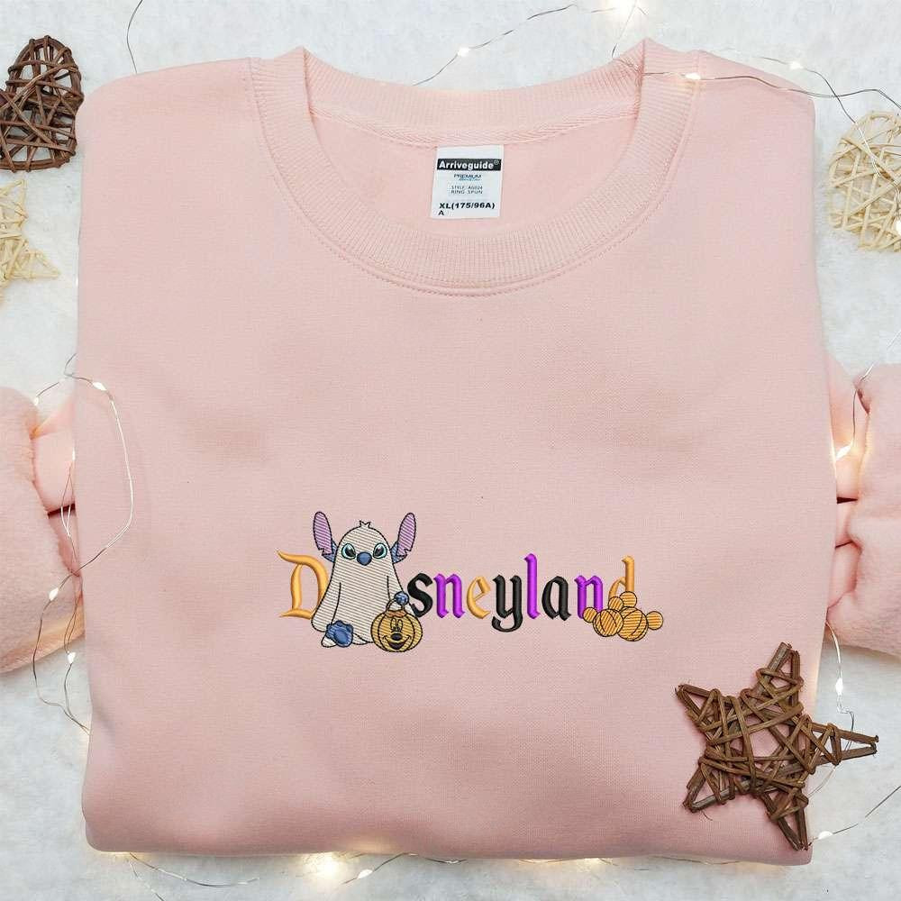 Stitch Ghost Costume Disneyland Halloween Embroidered Shirt