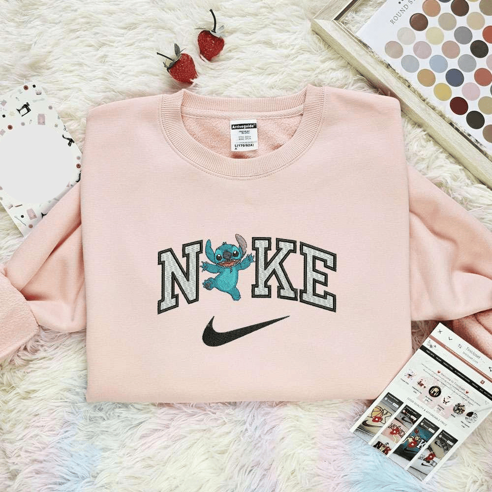 Stitch Happy Dance Disney Characters Embroidered Shirt