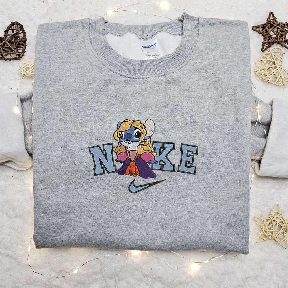 Stitch Hocus Pocus Movie x Nike Embroidered Sweatshirt Horror Movie Halloween Embroidered Shirt Best Halloween Gift Ideas