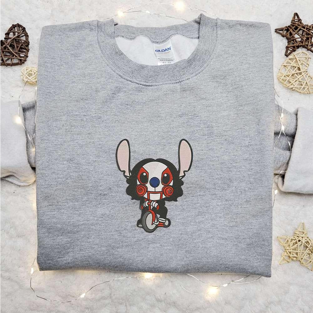 Stitch Jigsaw Embroidered Shirt Disney Characters Embroidered Hoodie Best Halloween Gift Ideas