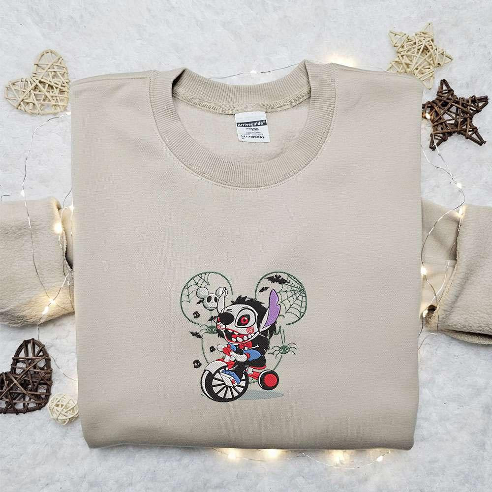 Stitch Jigsaw Embroidered Shirt Disney Characters Embroidered Hoodie Best Halloween Gift Ideas