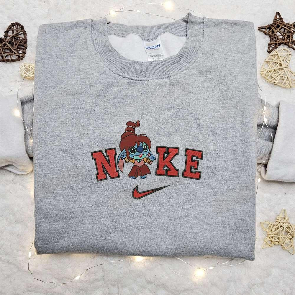 Stitch Mary Sanderson Halloween x Nike Embroidered Sweatshirt Horror Movie Halloween Embroidered Shirt Best Halloween Gift Ideas