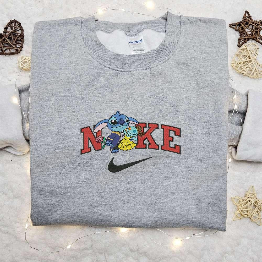 Stitch Prince Halloween x Nike Embroidered Sweatshirt Horror Movie Halloween Embroidered Shirt Best Halloween Gift Ideas