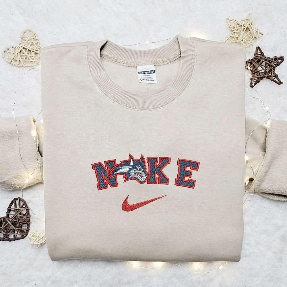 Stony Brook Seawolves x Nike Embroidered Shirt NCAA Sports Embroidered Hoodie Best Gift Idea