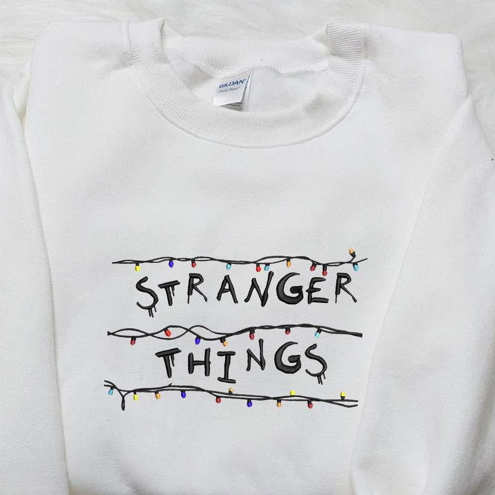 Stranger Things Embroidered Hoodie Movie Embroidered T shirt Best Gift Ideas For Family