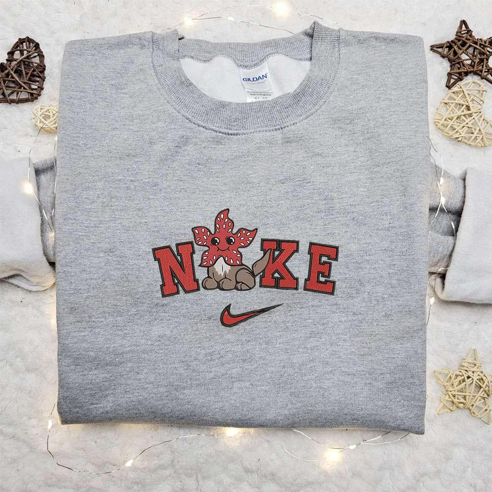 Stranger Things x Nike Embroidered Sweatshirt Walt Disney Characters Embroidered Shirt Best Halloween Gift Ideas