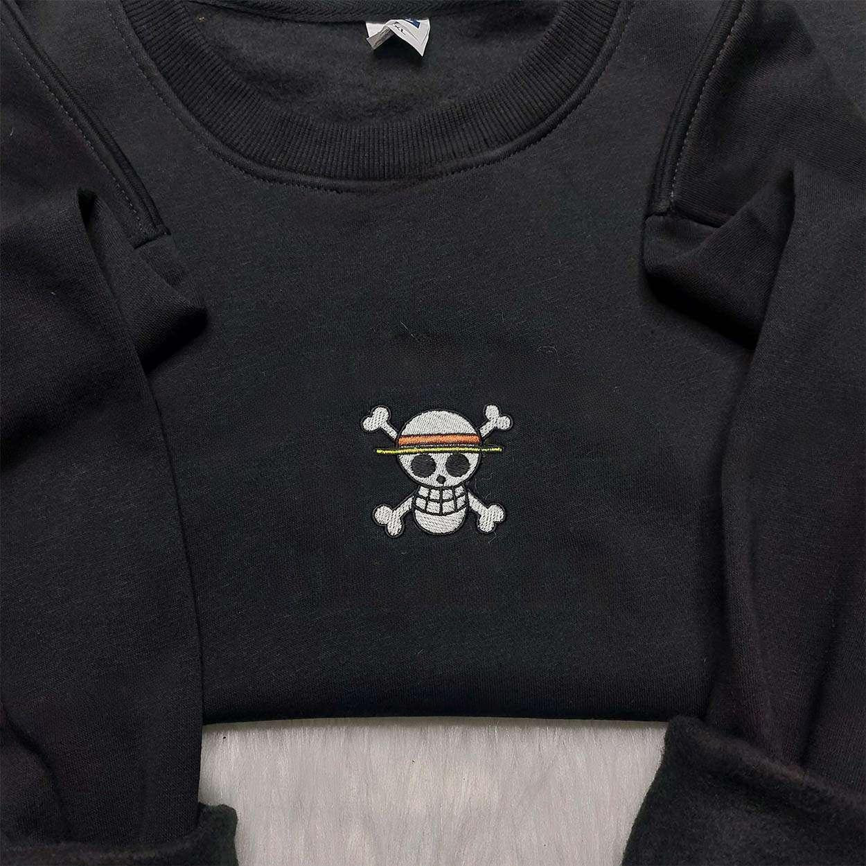 Straw Hat Pirates Embroidered Shirt, One Piece Anime Clothing , Anime Embroidered T-shirt Sweatshirt Hoodie, Inspired Anime Movie, Best Gift for Anime Fans