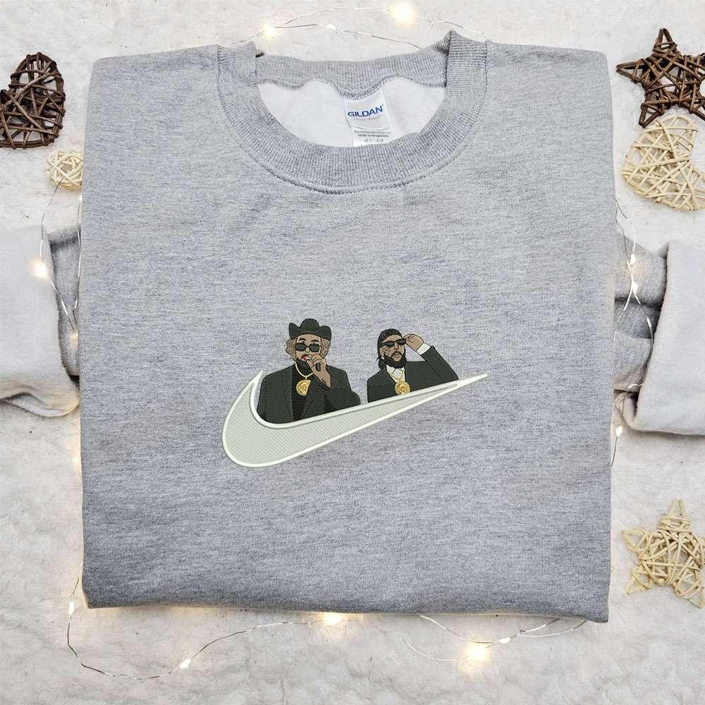Suicideboys x Nike Swoosh Embroidered Shirt Celebrity Embroidered Hoodie Best Music Gift Idea