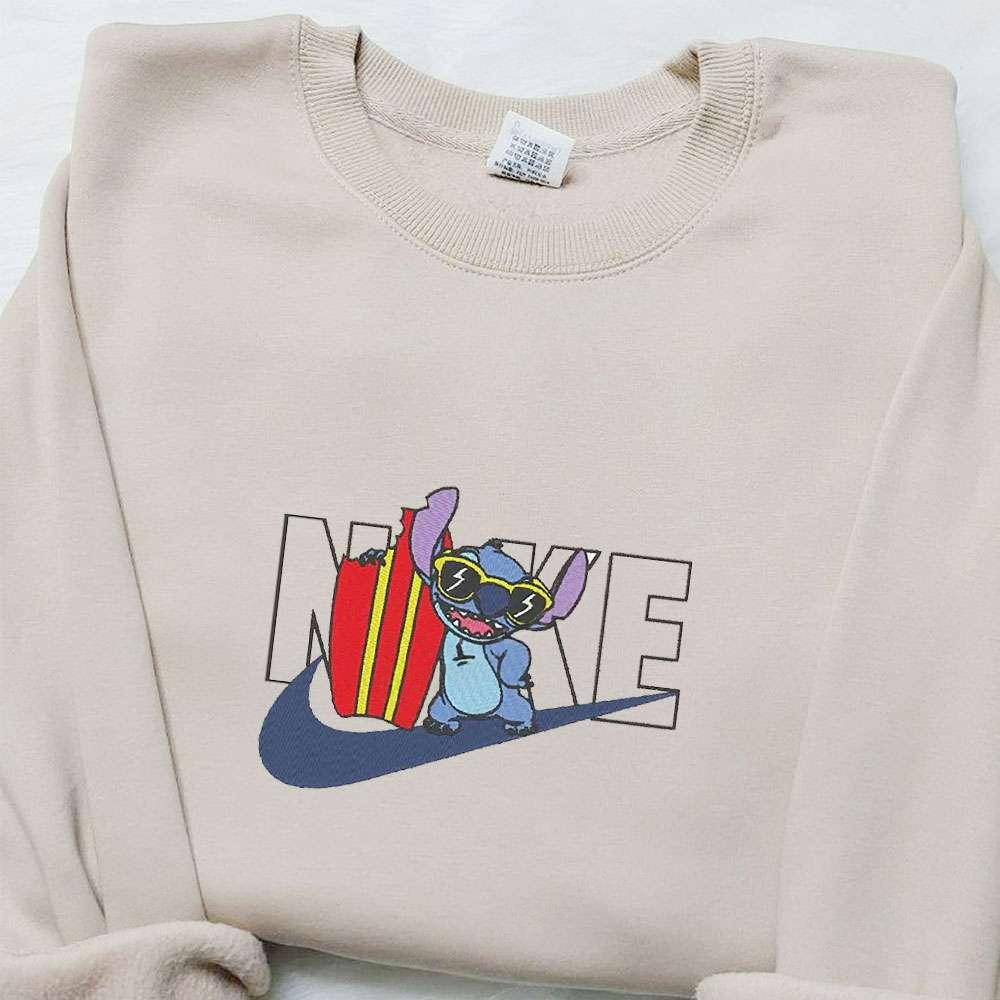 Summer Stitch Disney Characters Embroidered Shirt Inspired Movie Shirt Best Gift Idea For Family