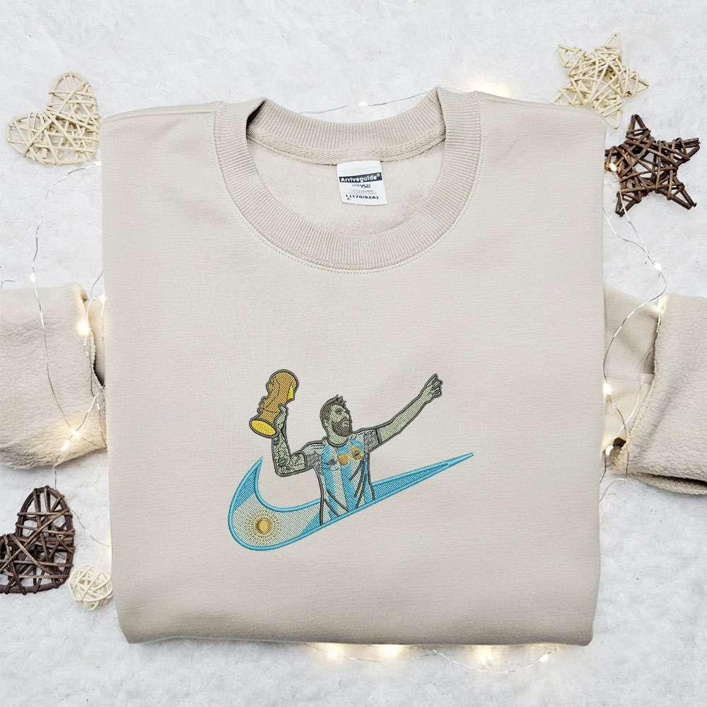 Swoosh x Messi World Cup Embroidered Sweatshirt Celebrity Embroidered Shirt Best Gift Ideas For All Occasions