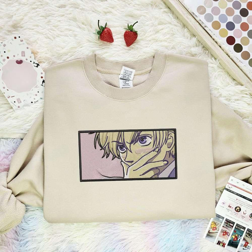 Tamaki Suoh Ouran High School Host Club Anime Embroidered Shirt , Anime Embroidered T-shirt Sweatshirt Hoodie, Inspired Anime Movie, Best Gift for Anime Fans