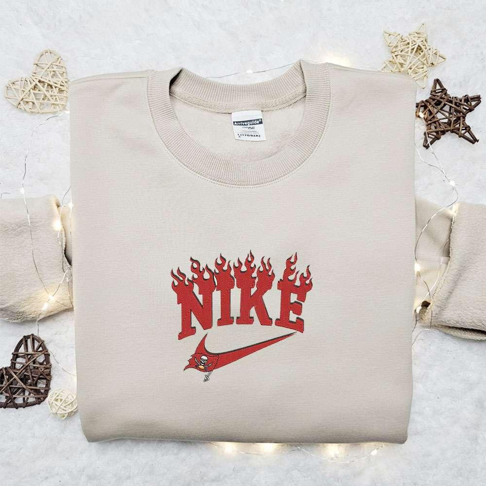 Tampa Bay Buccaneers x Nike Embroidered Shirt NFL Sports Embroidered Hoodie Best Fandom Gift Ideas
