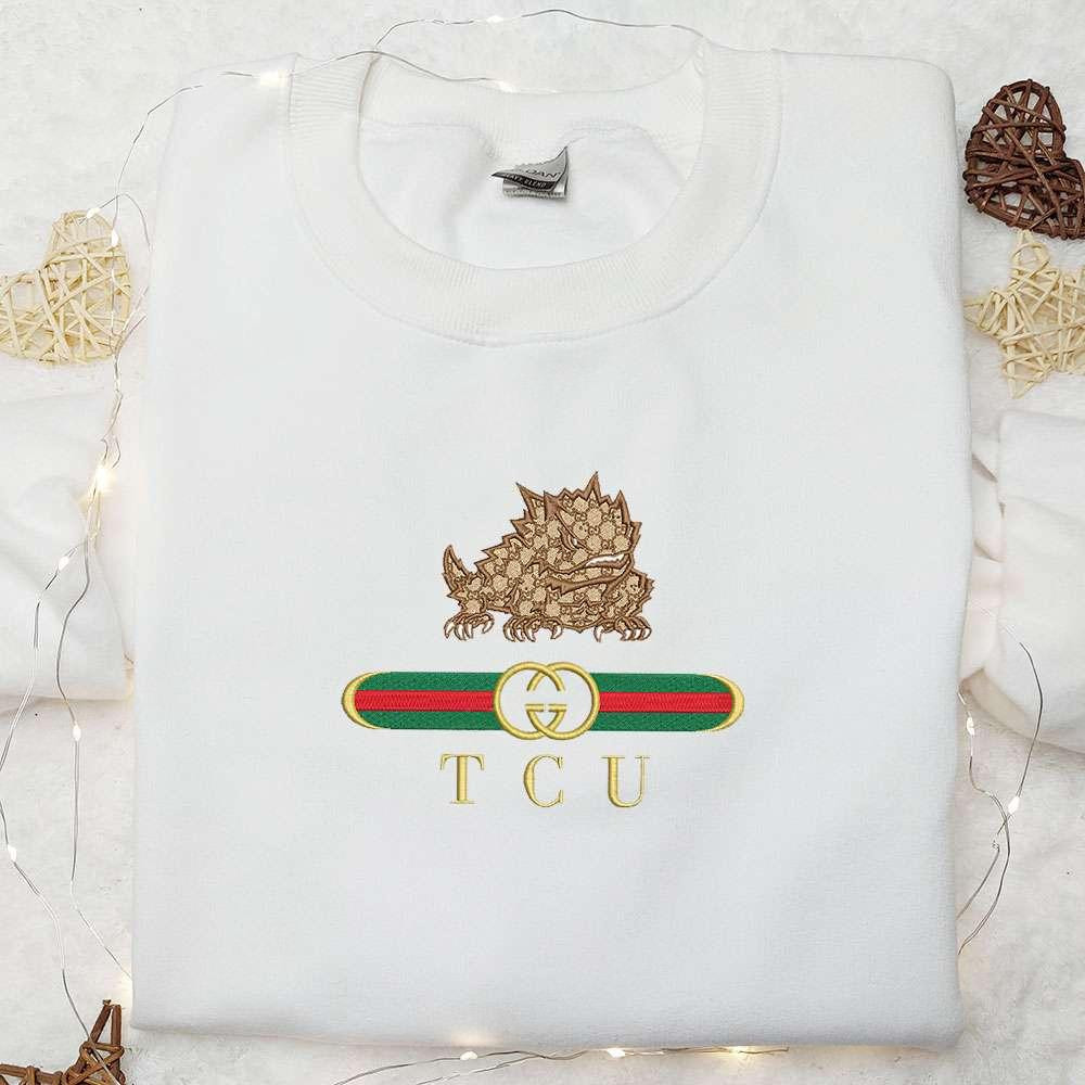 TCU Horned Frogs x Gucci Embroidered Shirt NCAA Sports Embroidered Hoodie Best Gift Idea