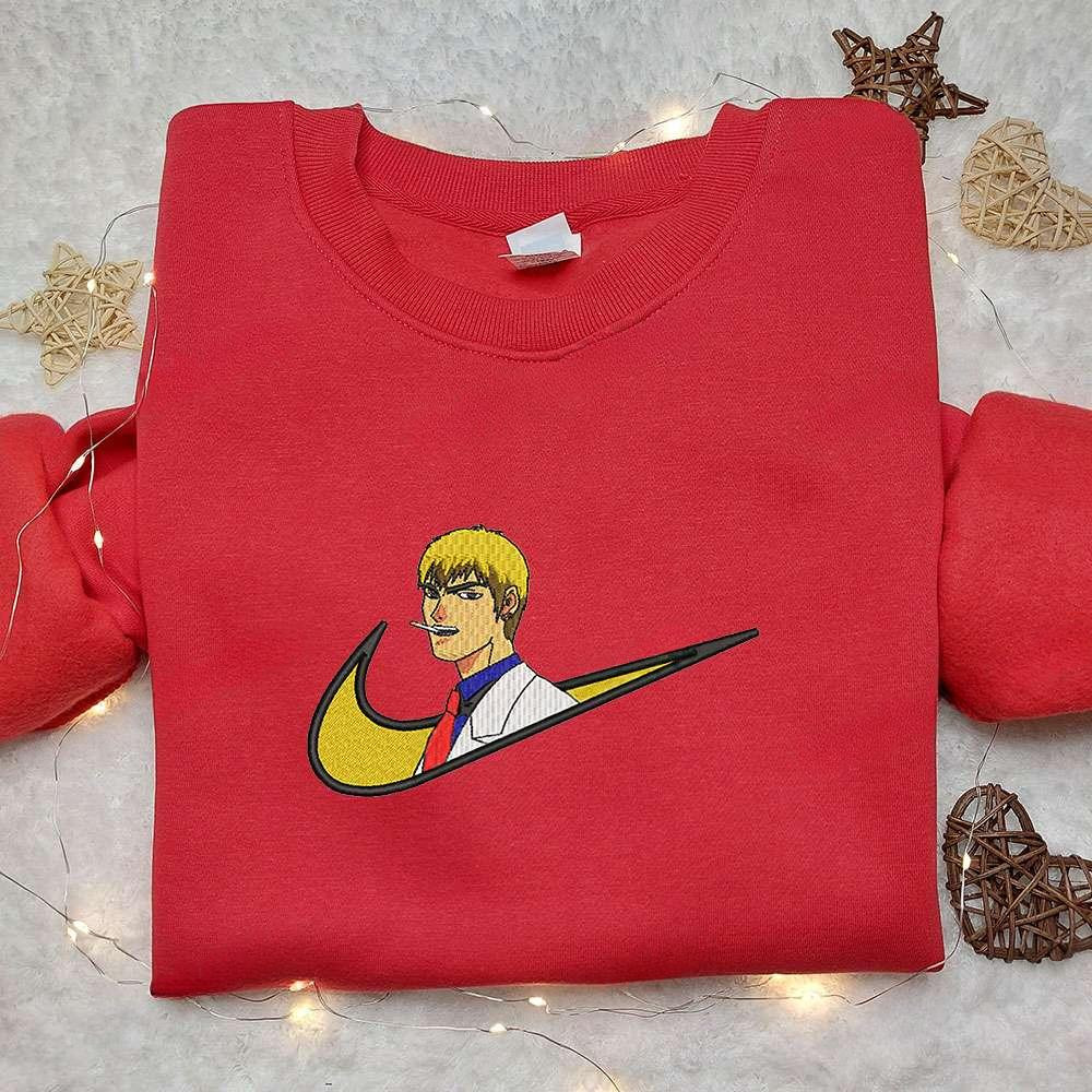 Teacher Onizuka X Swoosh Anime , Anime Embroidered T-shirt Sweatshirt Hoodie, Inspired Anime Movie, Best Gift for Anime Fans