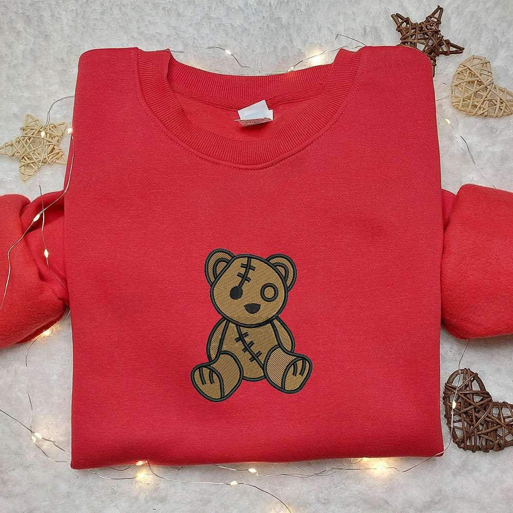 Teddy Bear embroidered Embroidered Shirt Cute Embroidered Shirt Best Gift for Family