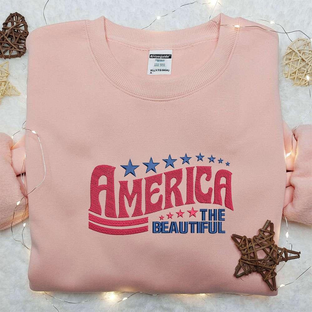 The Beautiful America Embroidered Shirt National Day Gifts