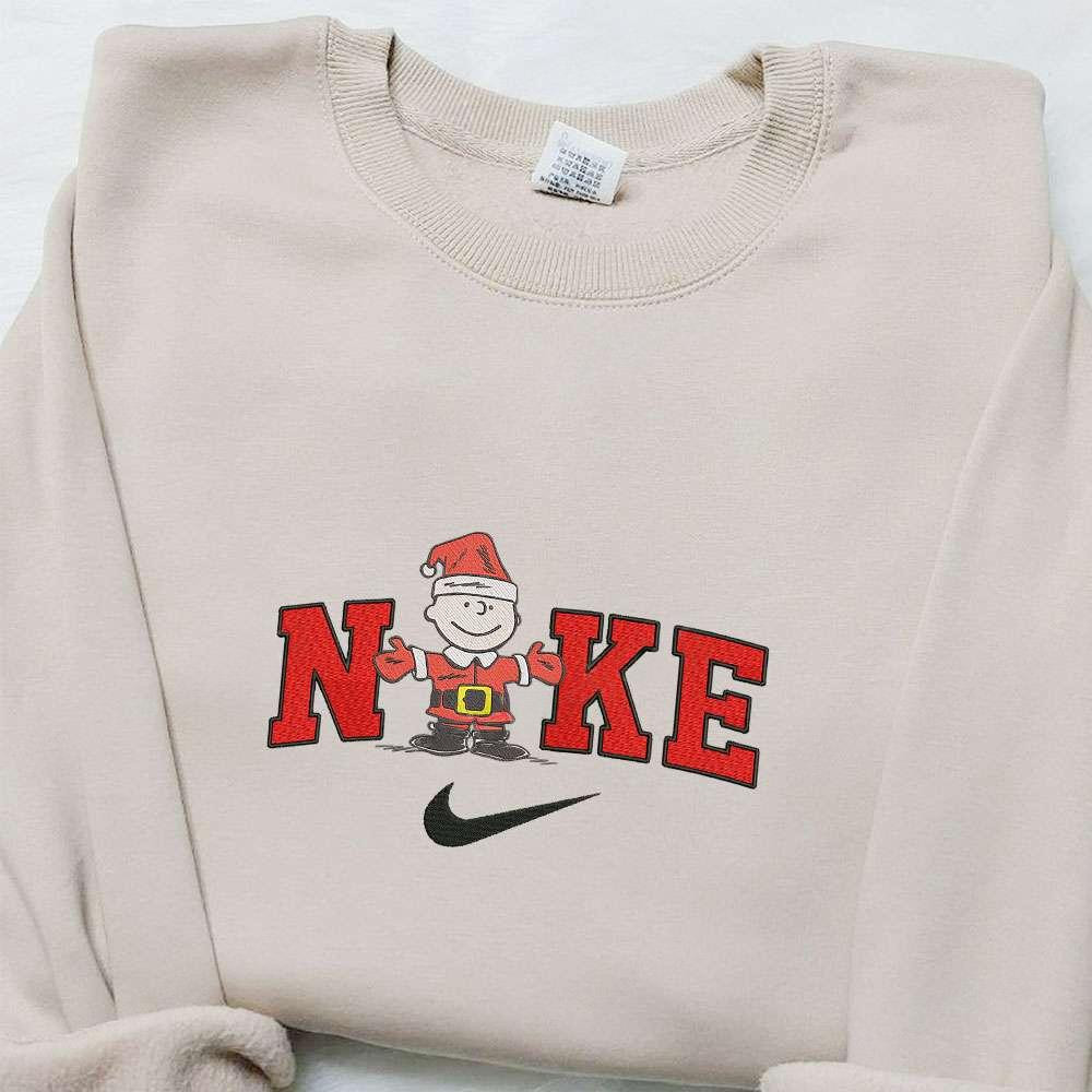The Charlie Brown Christmas x Nike Embroidered Sweatshirt Walt Disney Characters Embroidered Shirt Best Christmas Gift Ideas
