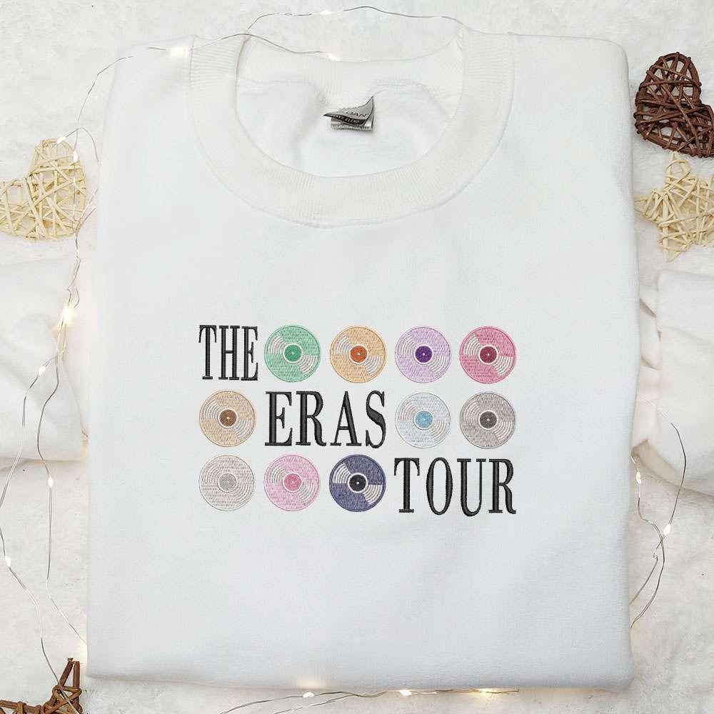 The Eras Tour CDs Embroidered Shirt Celebrity Embroidered Hoodie Best Music Gift For Fans