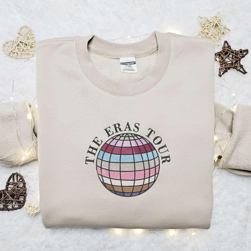 The Eras Tour Disco Ball Embroidered Shirt Celebrity Embroidered Hoodie Best Music Gift For Fans