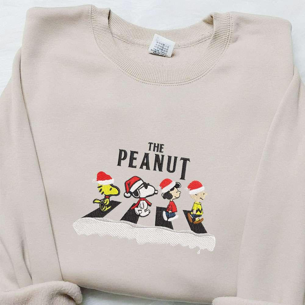 The Peanut The Beatles Christmas Embroidered Shirt Christmas Embroidered Hoodie Best Gifts For Family