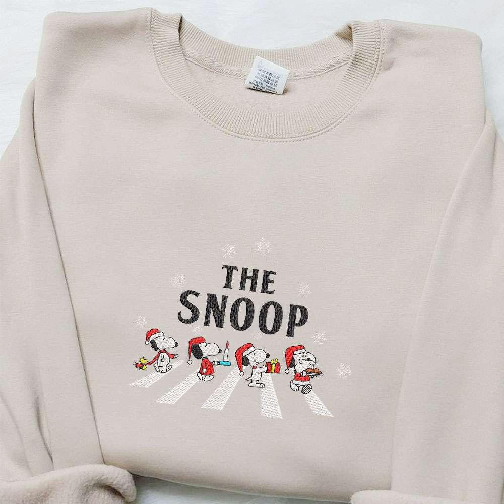 The Snoop The Beatles Christmas Embroidered Shirt Disney Characters Embroidered Hoodie Best Christmas Gifts For Family