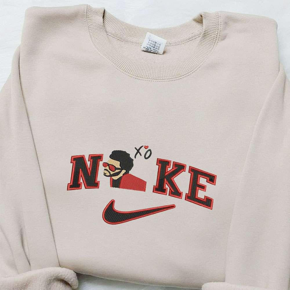 The Weeknd x Nike Embroidered Hoodie Celebrity Embroidered Hoodie Best Gift Ideas for Family