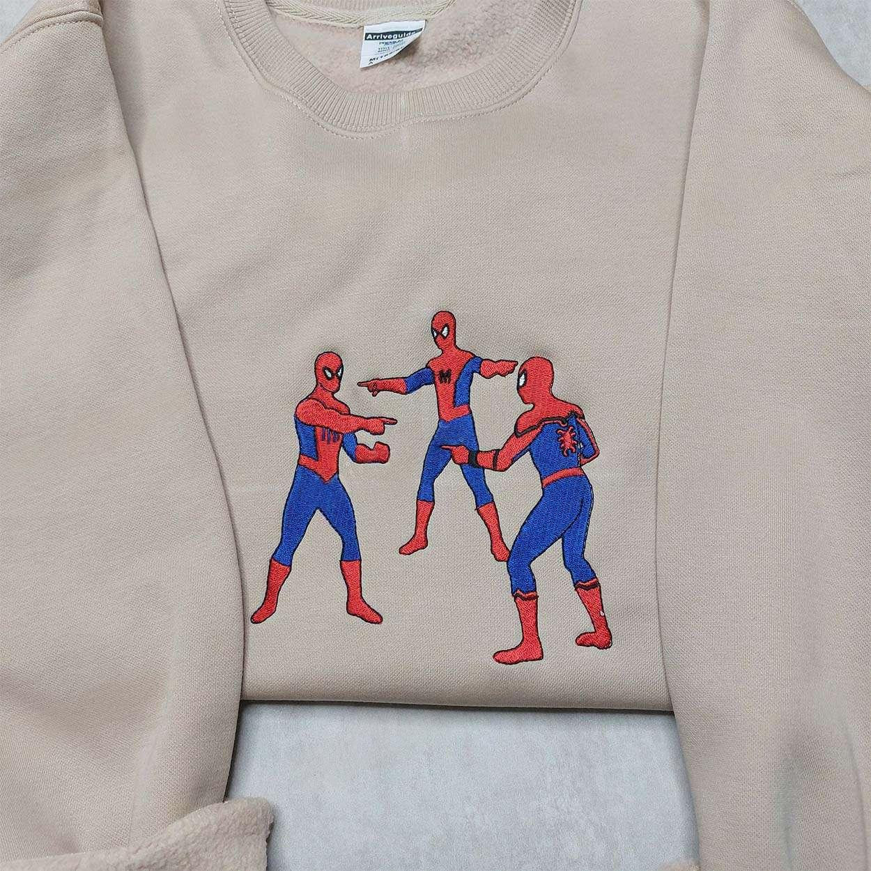 Three Spider Man Embroidered Shirt Spider Man No Way Home Hoodie Marvel Embroidered Sweatshirt 2