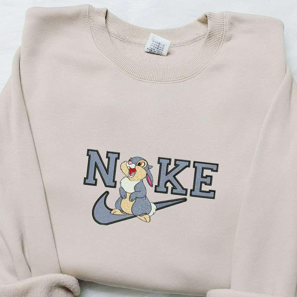 Thumper Bunny x Nike Embroidered Shirt Disney Bambi Embroidered Hoodie Best Gifts For Family