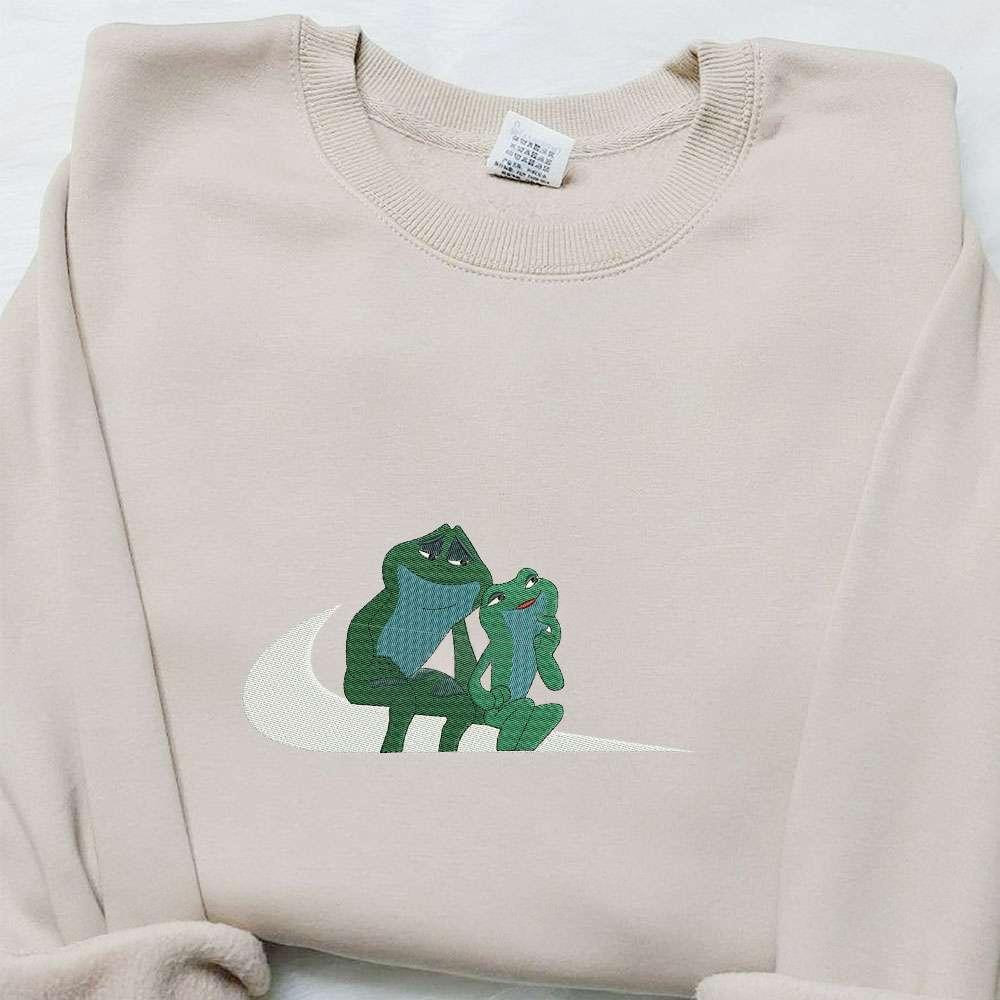 Tiana And Naveen Frogs Disney Characters Embroidered Shirt Inspired Movie Shirt Best Gift Idea For Family