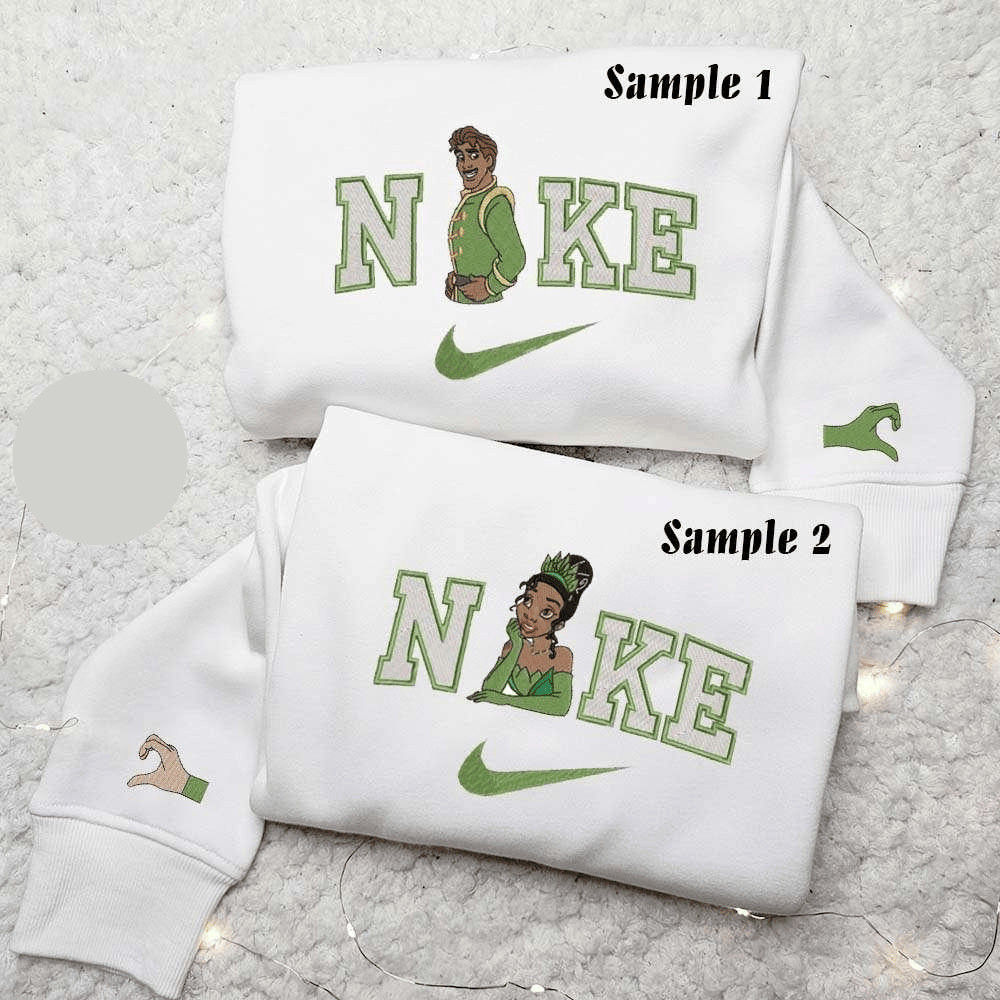 Tiana And Prince Naveen Embroidered Couples Shirts