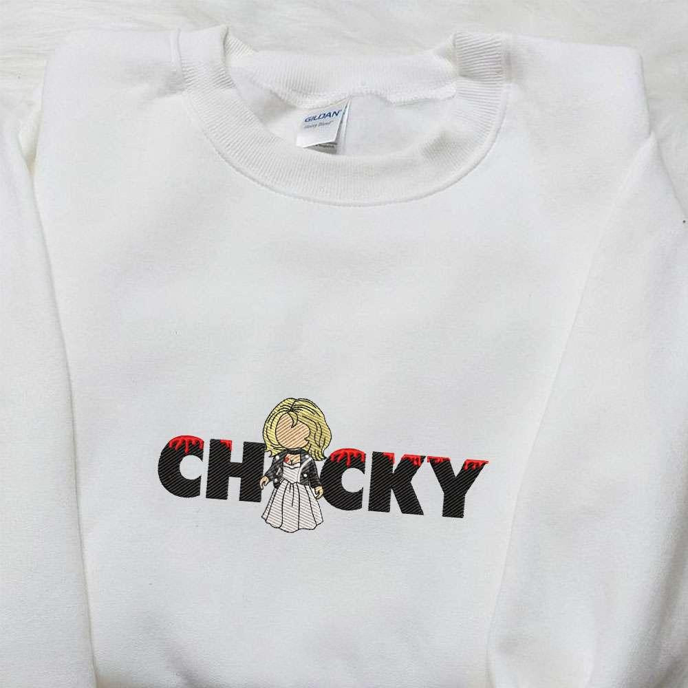 Tiffany Chucky Horror Movie Halloween Embroidered Shirt Best Halloween Gift Ideas