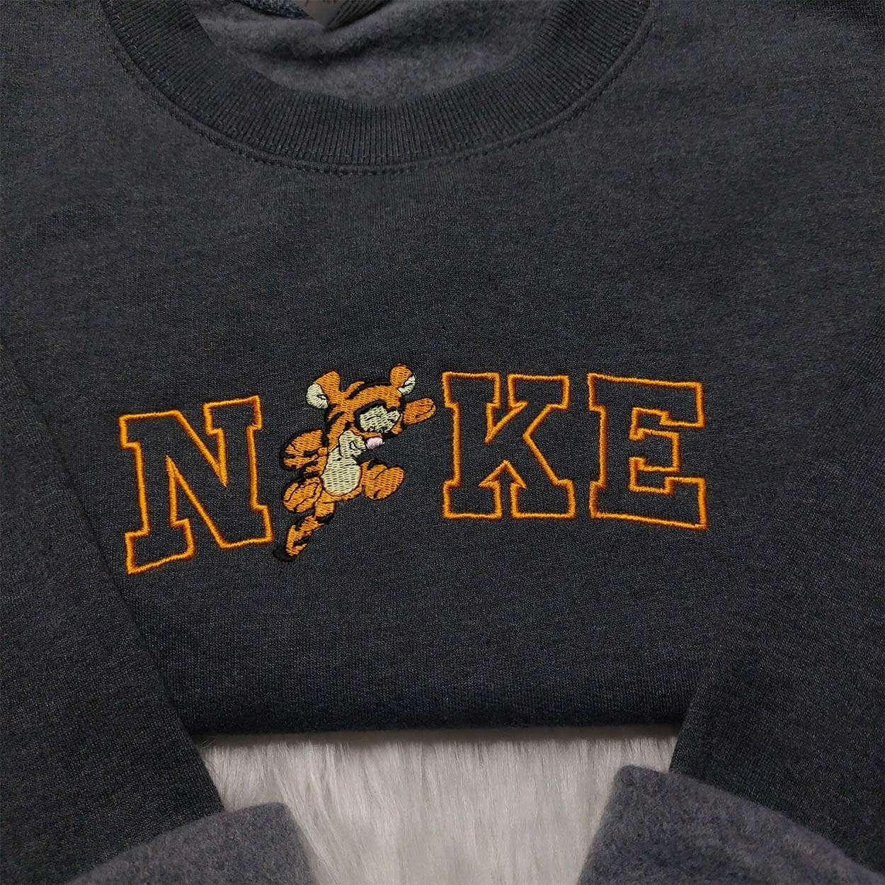 Tigger Nike Embroidered Shirt Nike Inspired Embroidered Shirt Disneyland Family Shirt