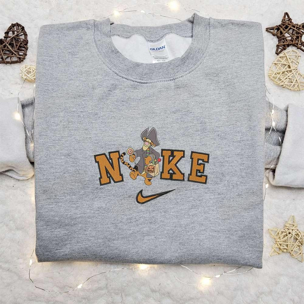 Tigger Pirate Halloween x Nike Embroidered Sweatshirt Walt Disney Characters Embroidered Shirt Best Halloween Gift Ideas