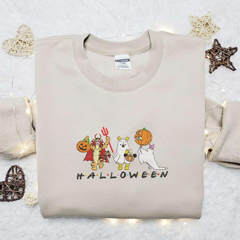 Tigger Pooh Piglet Halloween Cosplay Embroidered Shirt  Best Halloween Gift Ideas