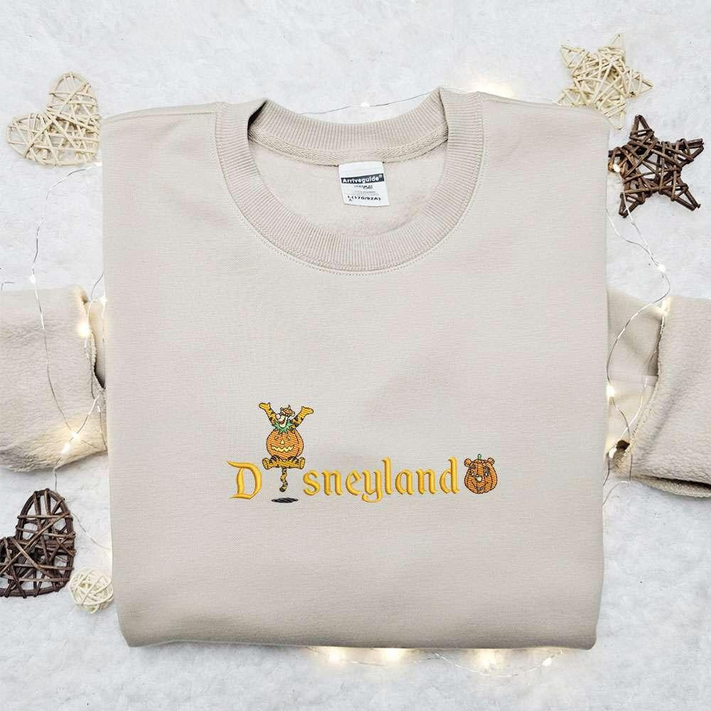 Tigger Pumpkin Costume Disneyland Halloween Embroidered Shirt