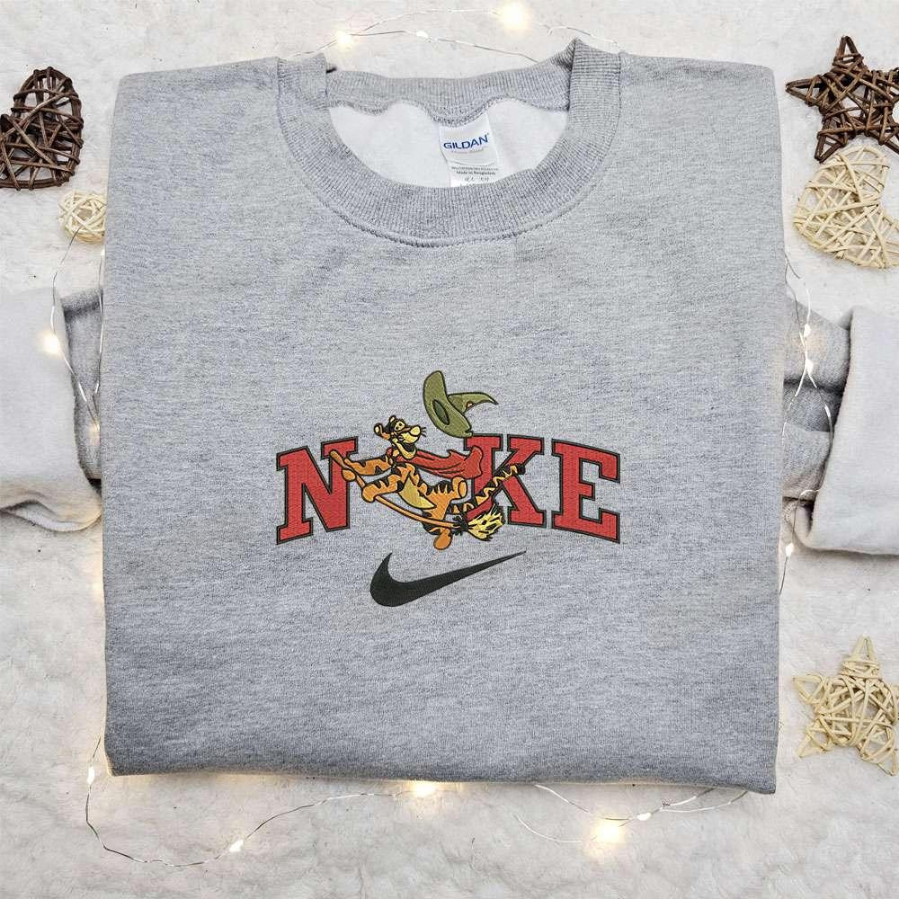 Tigger Witch x Nike Halloween Embroidered Sweatshirt Horror Movie Halloween Embroidered Shirt Best Halloween Gift Ideas