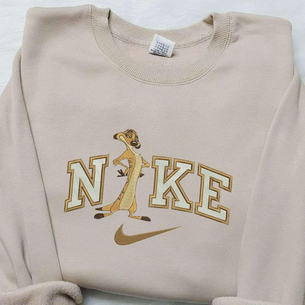 Timon x Nike Embroidered Hoodie The Lion King Embroidered Shirt Nike Inspired Embroidered Shirt