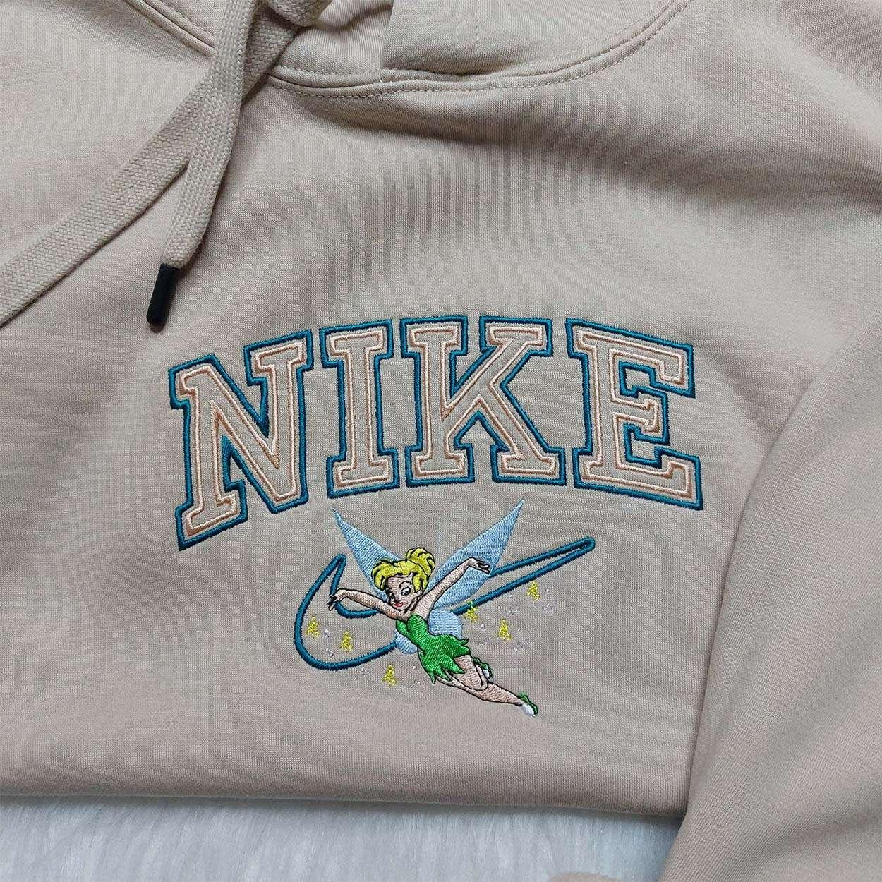 Tinkerbell Nike Embroidered Shirt Nike Inspired Embroidered Shirt Disneyland Family Shirt