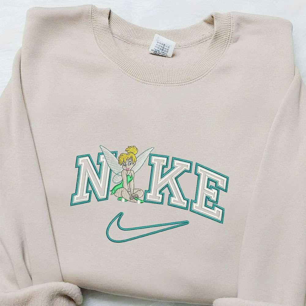 Tinkerbell x Nike Cartoon Embroidered Sweatshirt Disney Characters Embroidered Hoodie Best Birthday Gift Ideas