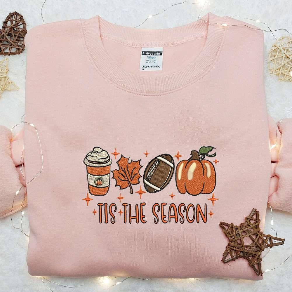 Tis The Season Fall Embroidered Shirt Vintage Embroirdered Shirt Best Halloween Gifts for F