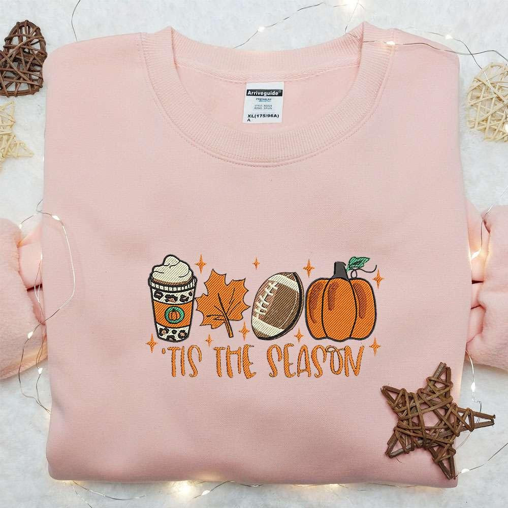 Tis The Season Fall Embroidered Shirt Vintage Halloween Embroidered Hoodie Best Halloween Gift Ideas