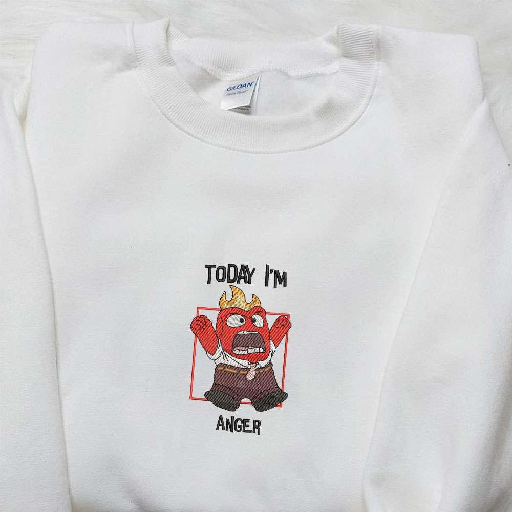 Today Im Anger Inside Out Box Team Embroidered Shirt Inspired Movie Shirt Best Gift Idea For Family